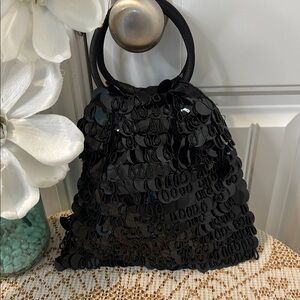 Elegant Black Mini Bag with Textured Design